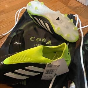 Adidas Copa puré III élite laceless  Cleats in Bright Yellow and Black